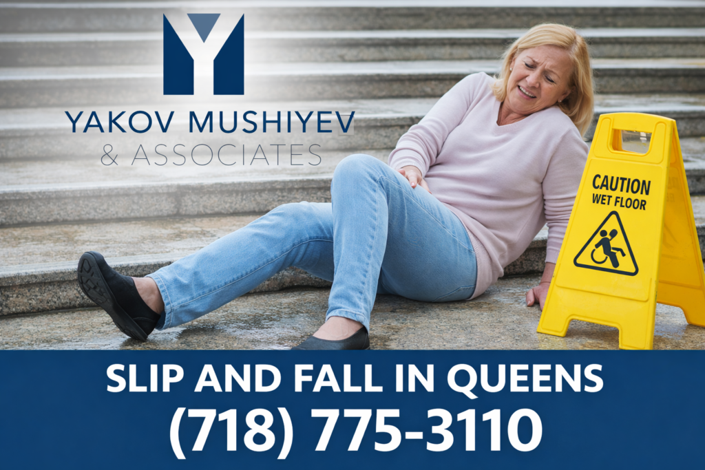 Slip and fall incident in Queens