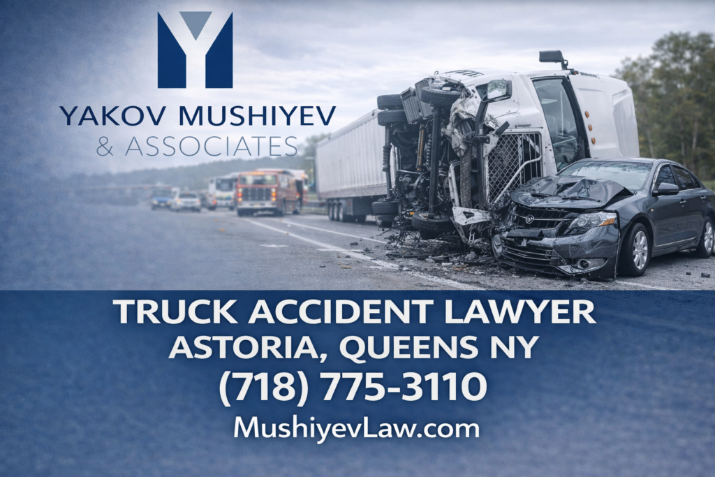 Truck accident lawyer in Astoria Queens Mushiyev Law