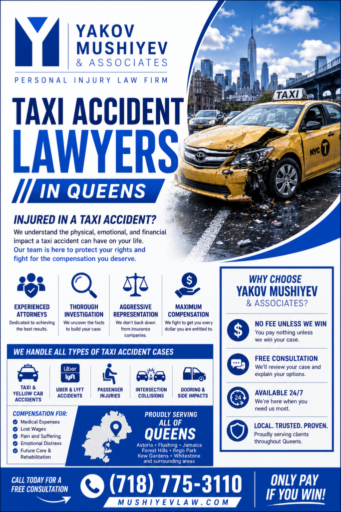 Taxi Accident Lawyers in Rego Park New York Queens