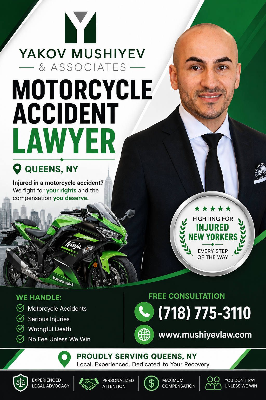 Motorcycle Accident Lawyer in Queens Sportbike Accident LAwyer Ninja
