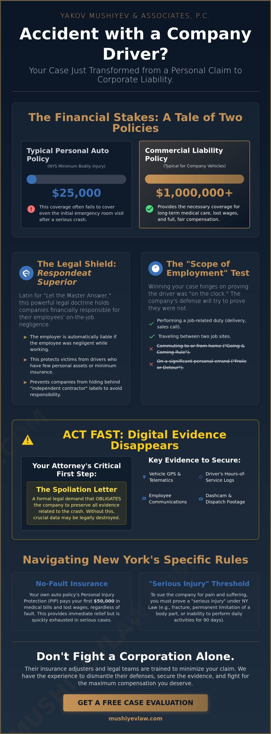 What If the At-Fault Driver Was Working for a Company? | NY Liability Guide