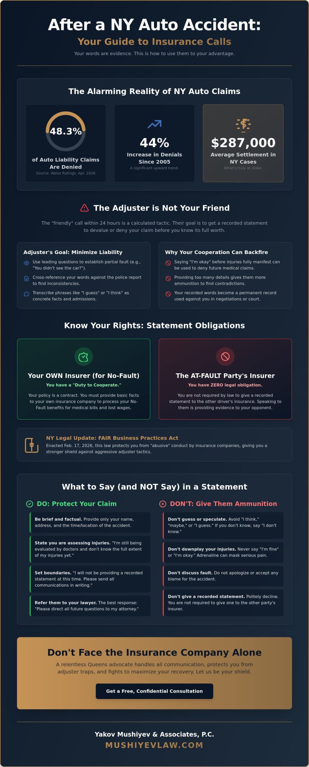 What to Say in a Recorded Statement to an Insurance Company: A New York Advocate's Guide
