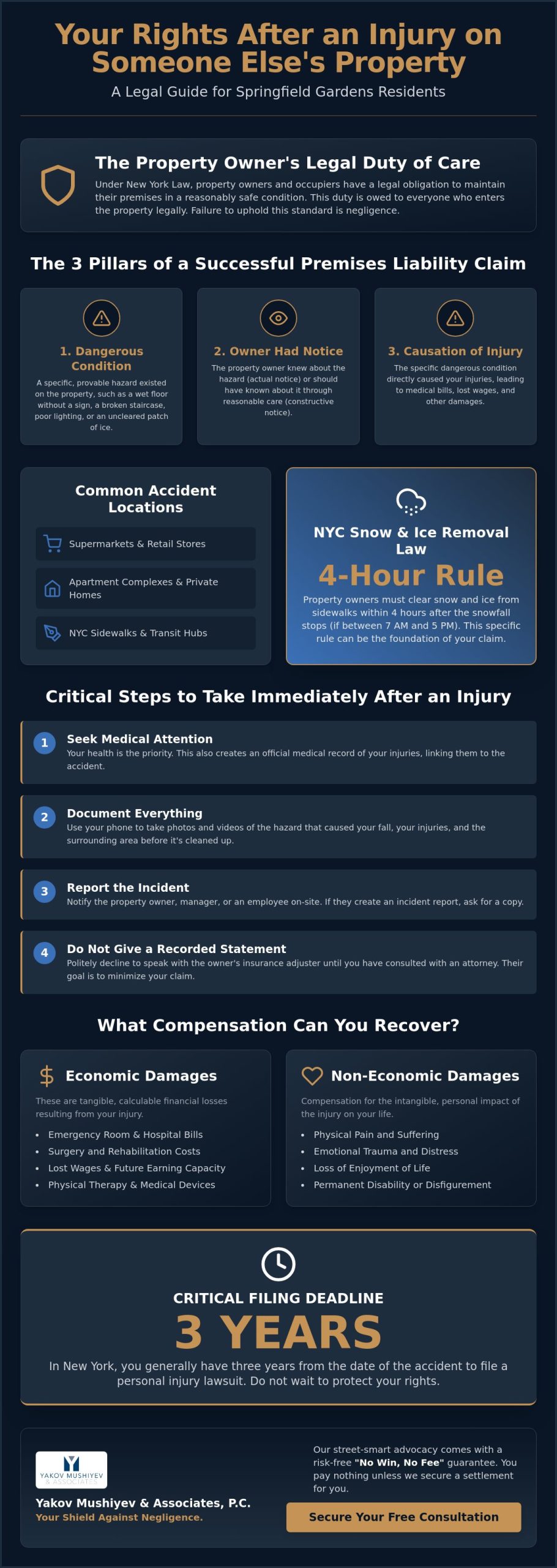 What Are My Rights if Injured on Someone Else's Property in Springfield Gardens, Queens?