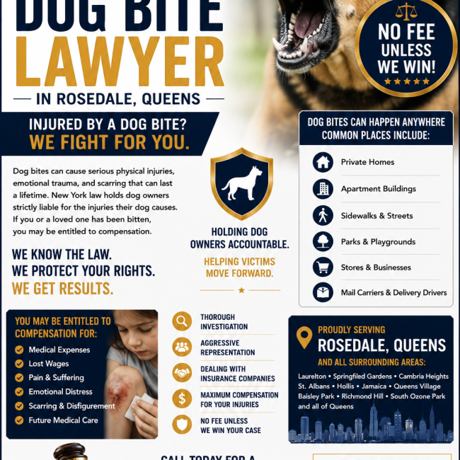 Dog Bite Accident Lawyer in Rosedale Queens