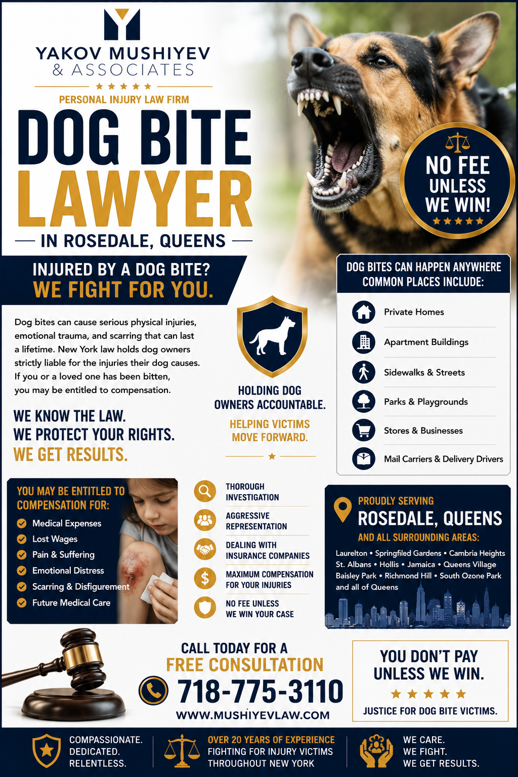 Dog Bite Accident Lawyer in Rosedale Queens
