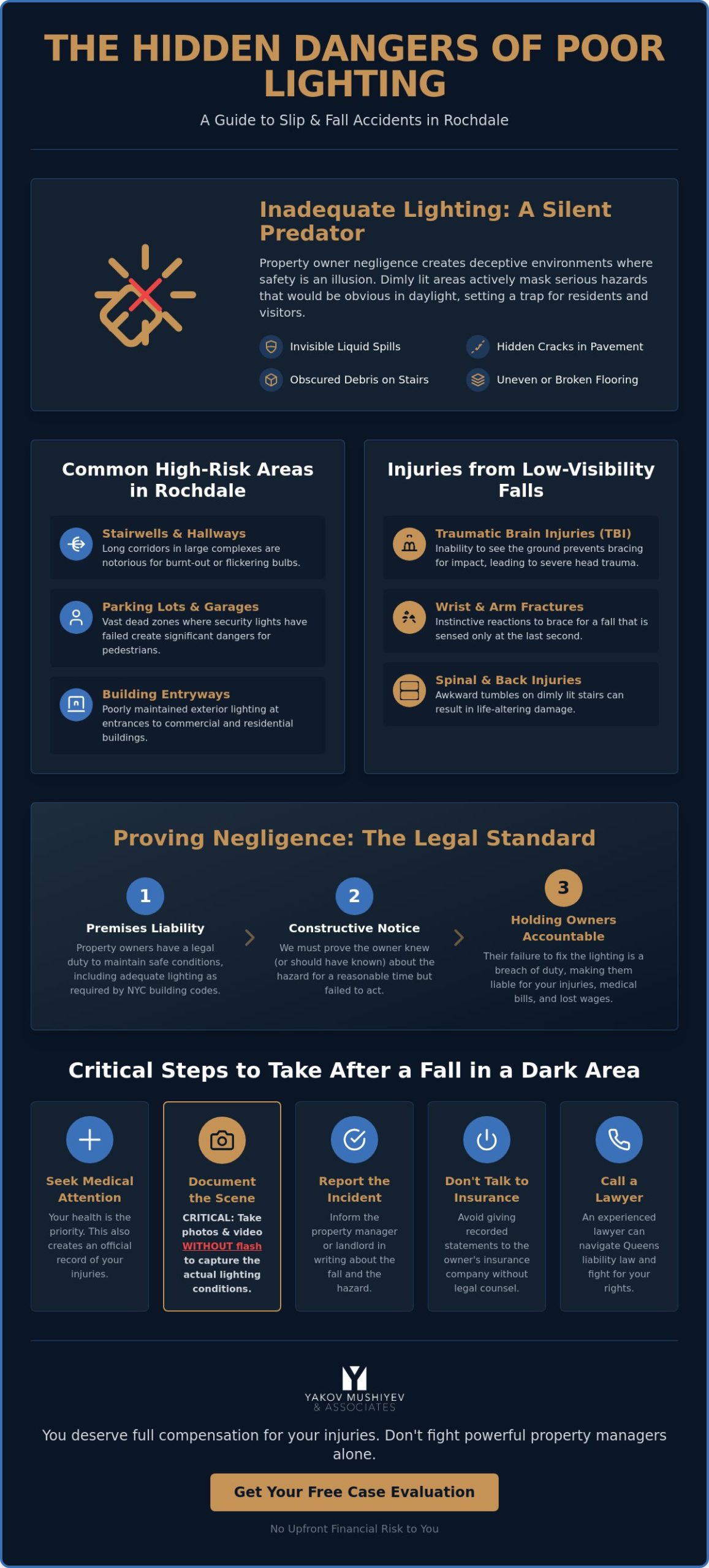 Inadequate Lighting Slip and Fall Lawyer in Rochdale: Fighting for Your Rights in Queens