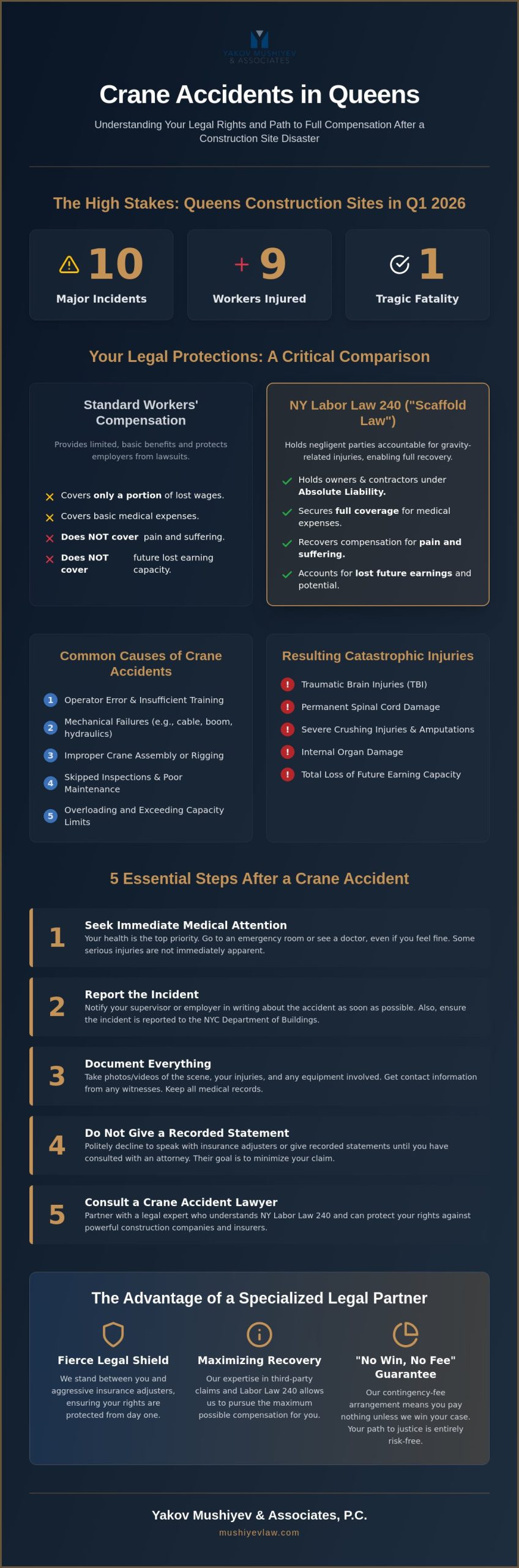 Crane Accident Lawyer Queens: Relentless Advocacy for Injured Workers