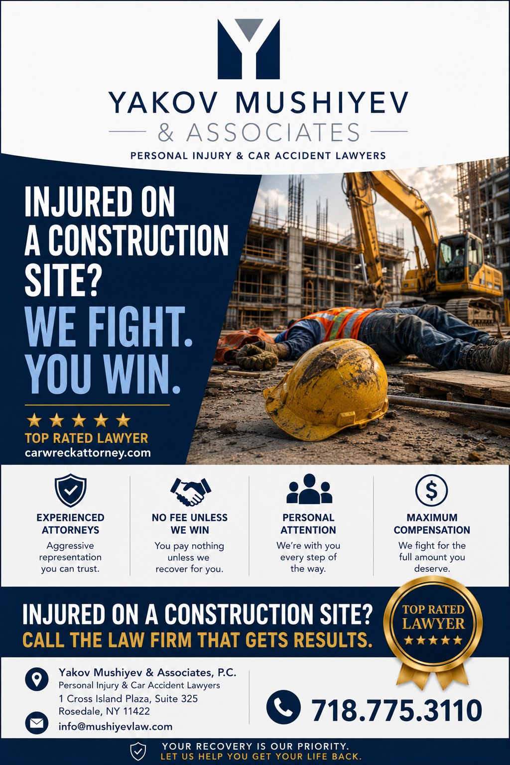 Construction site injury Fresh Meadows Queens best lawyer