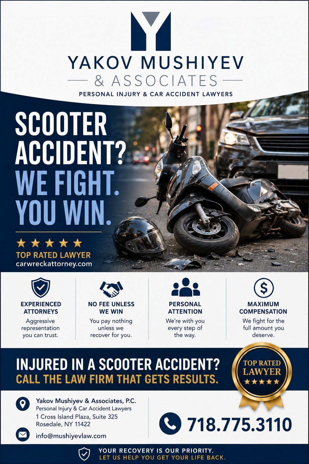Scooter crash injury Fresh Meadows Queens best lawyer