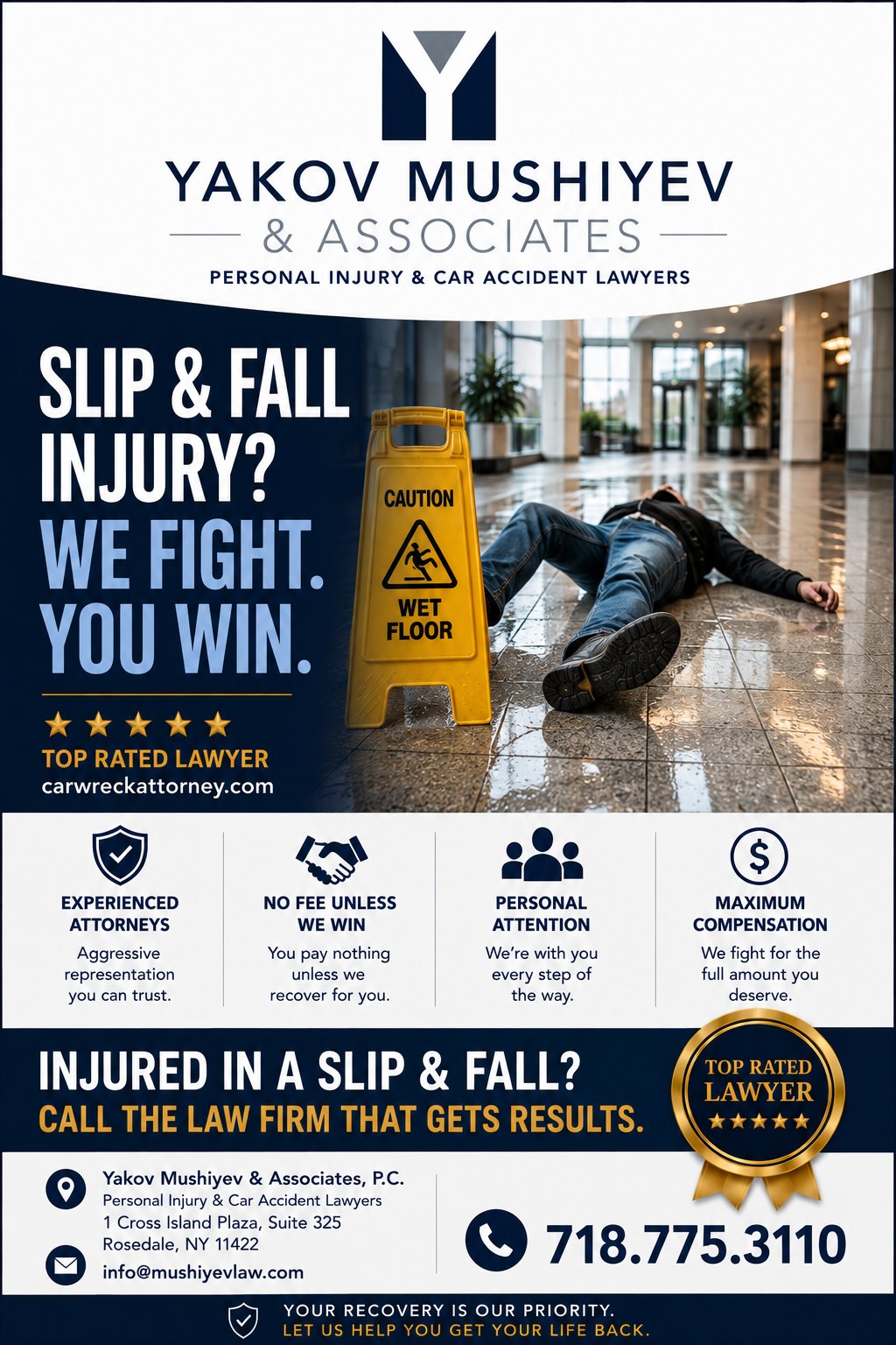 Premises liability lawyer reviewing a dangerous property condition Great Neck Nassau County best lawyer