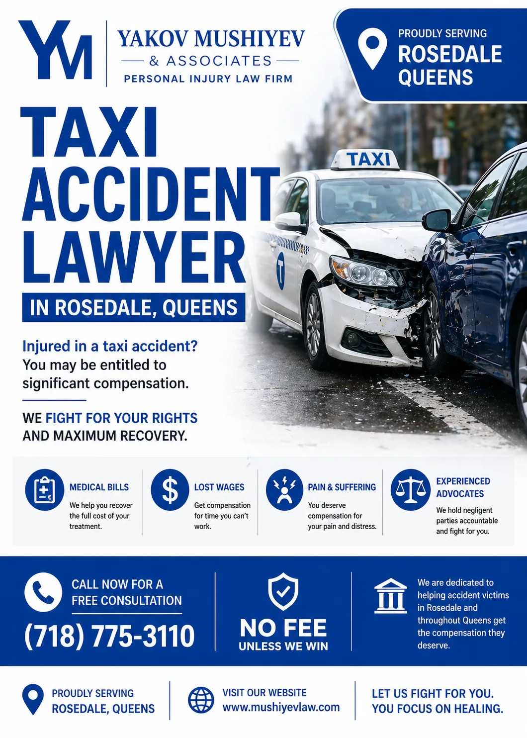 Taxi and for-hire vehicle accident lawyer serving Forest Hills, Queens