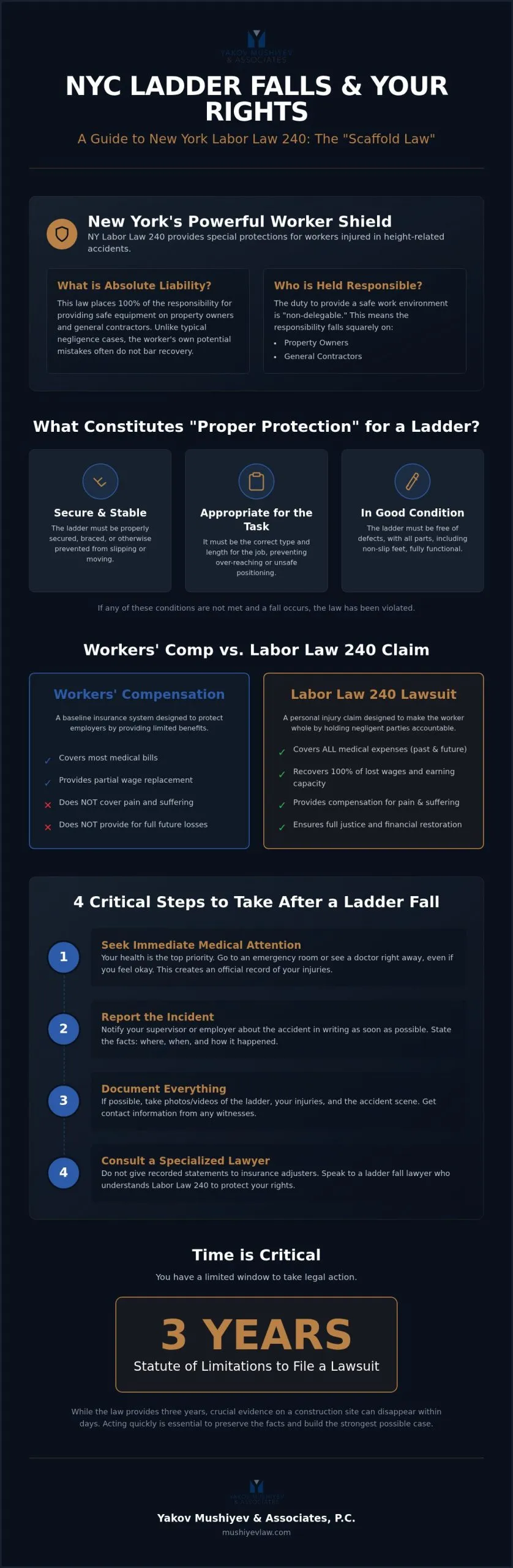 Ladder Fall Lawyer NYC: Protecting Your Rights Under NY Labor Law 240