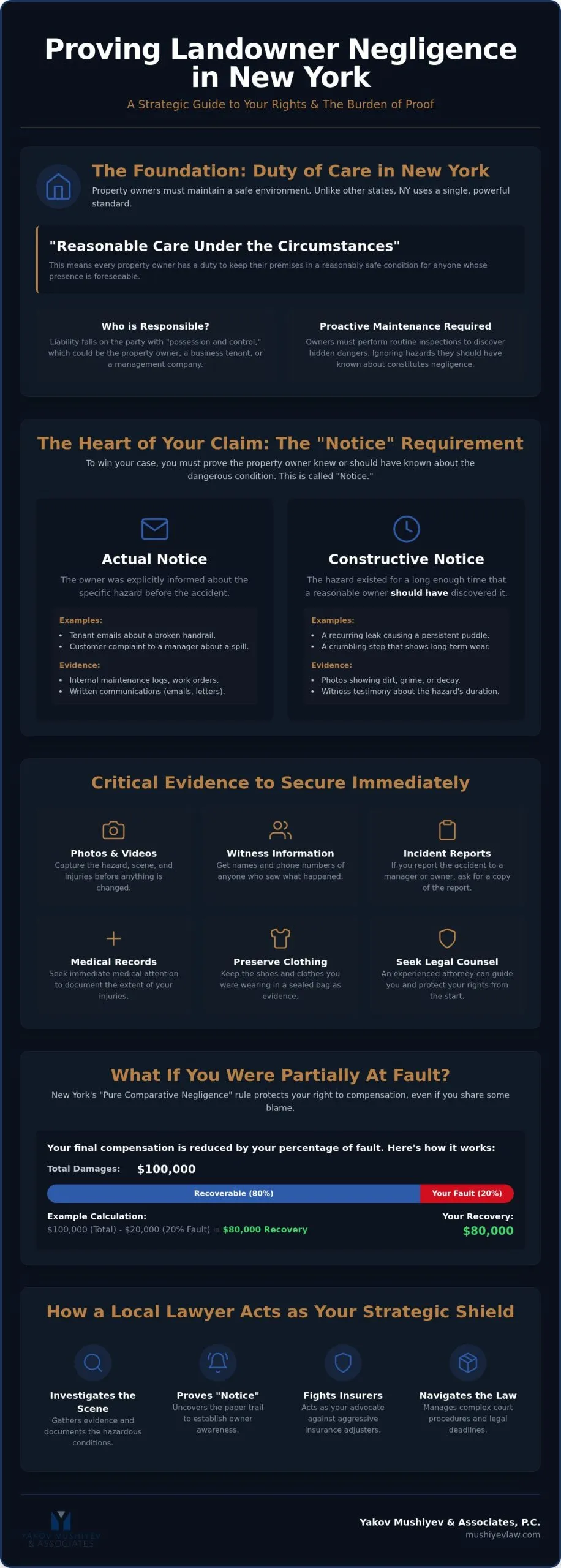 Proving Landowner Negligence in NY: A Victim’s Guide to Premises Liability