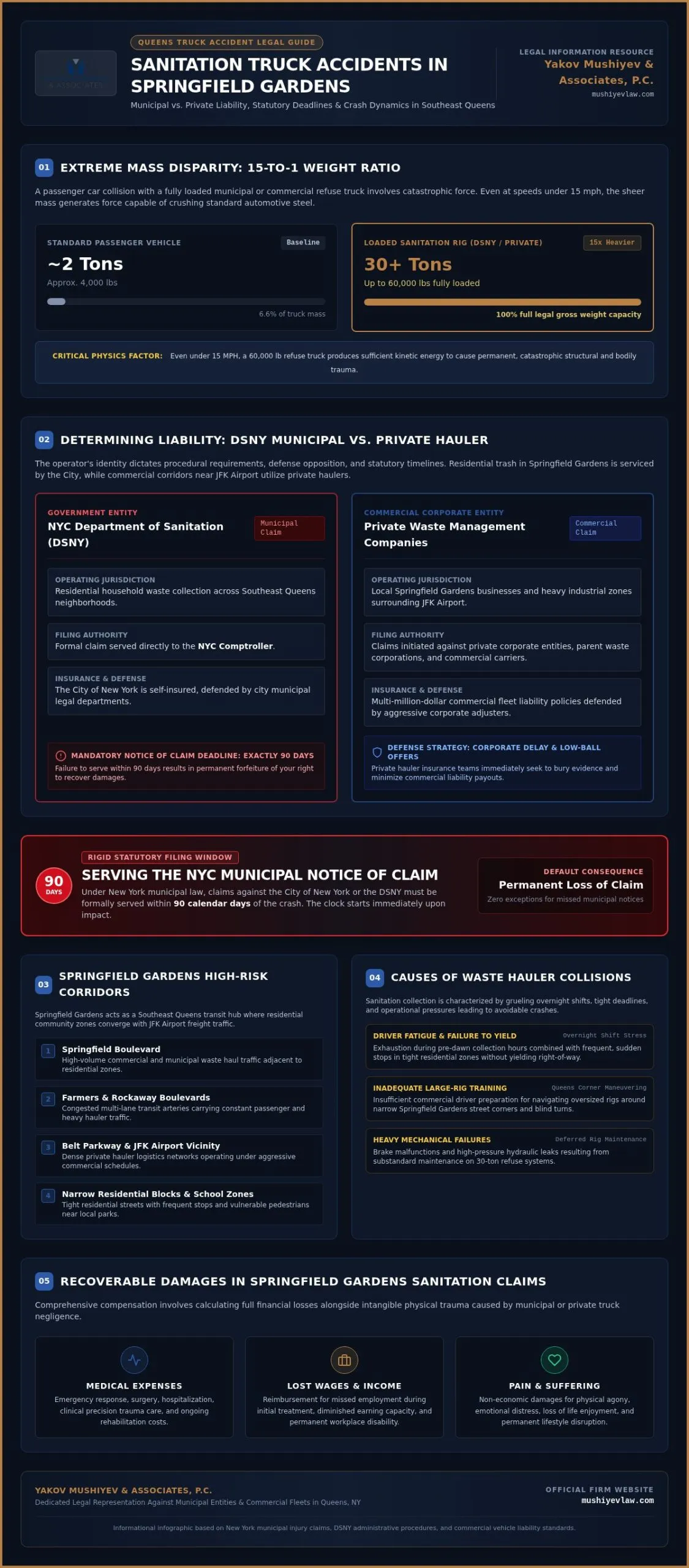Avocat spécialisé dans les accidents de camions d'enlèvement des ordures à Springfield Gardens : Plaidoyer inébranlable pour les victimes de Queens