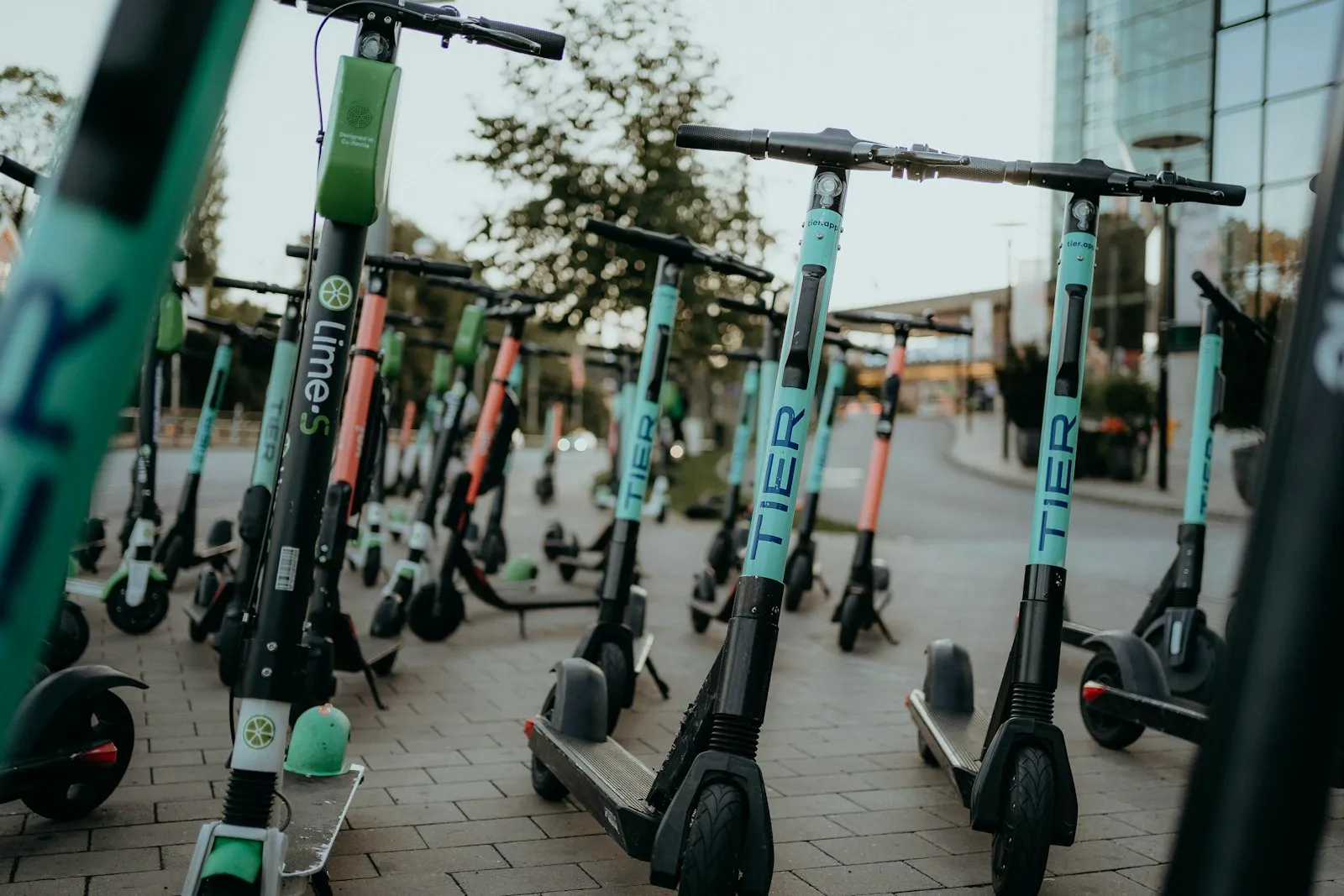 Electric Scooter Accident Lawyer in Bellerose – electric scooters parked on a sidewalk