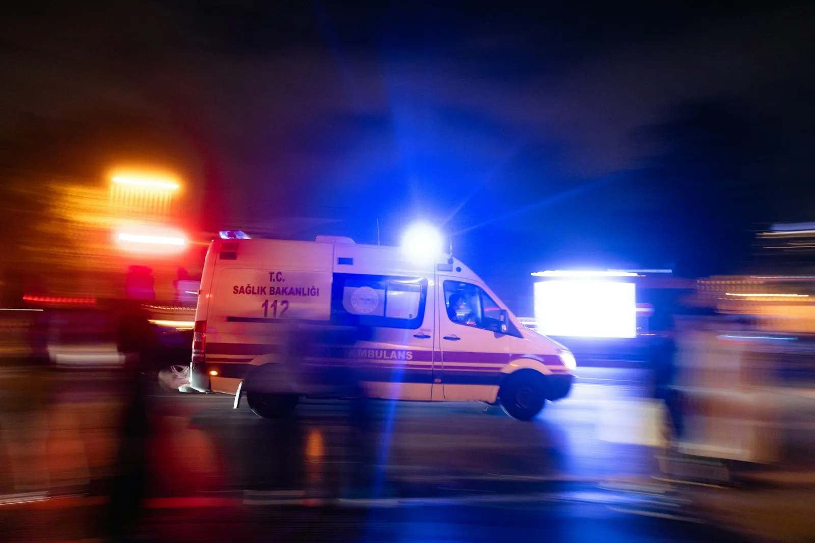 Pedestrian Accident Lawyer in Bellerose – ambulance responding at night