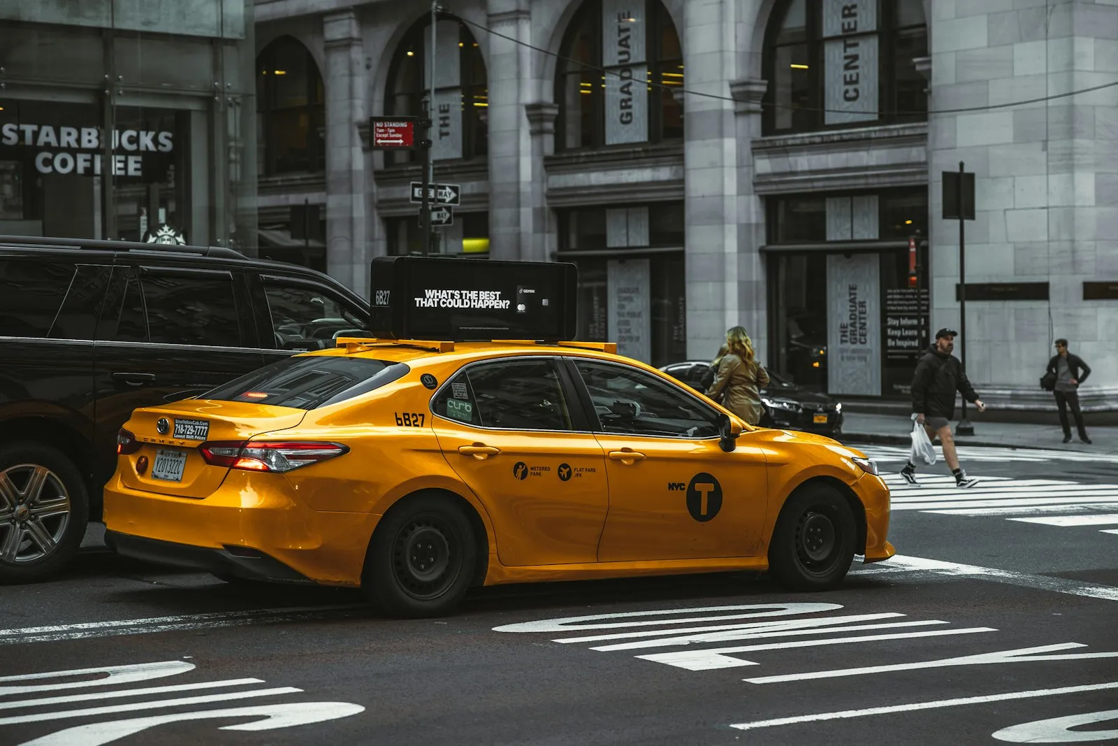 New York taxi cab on the street