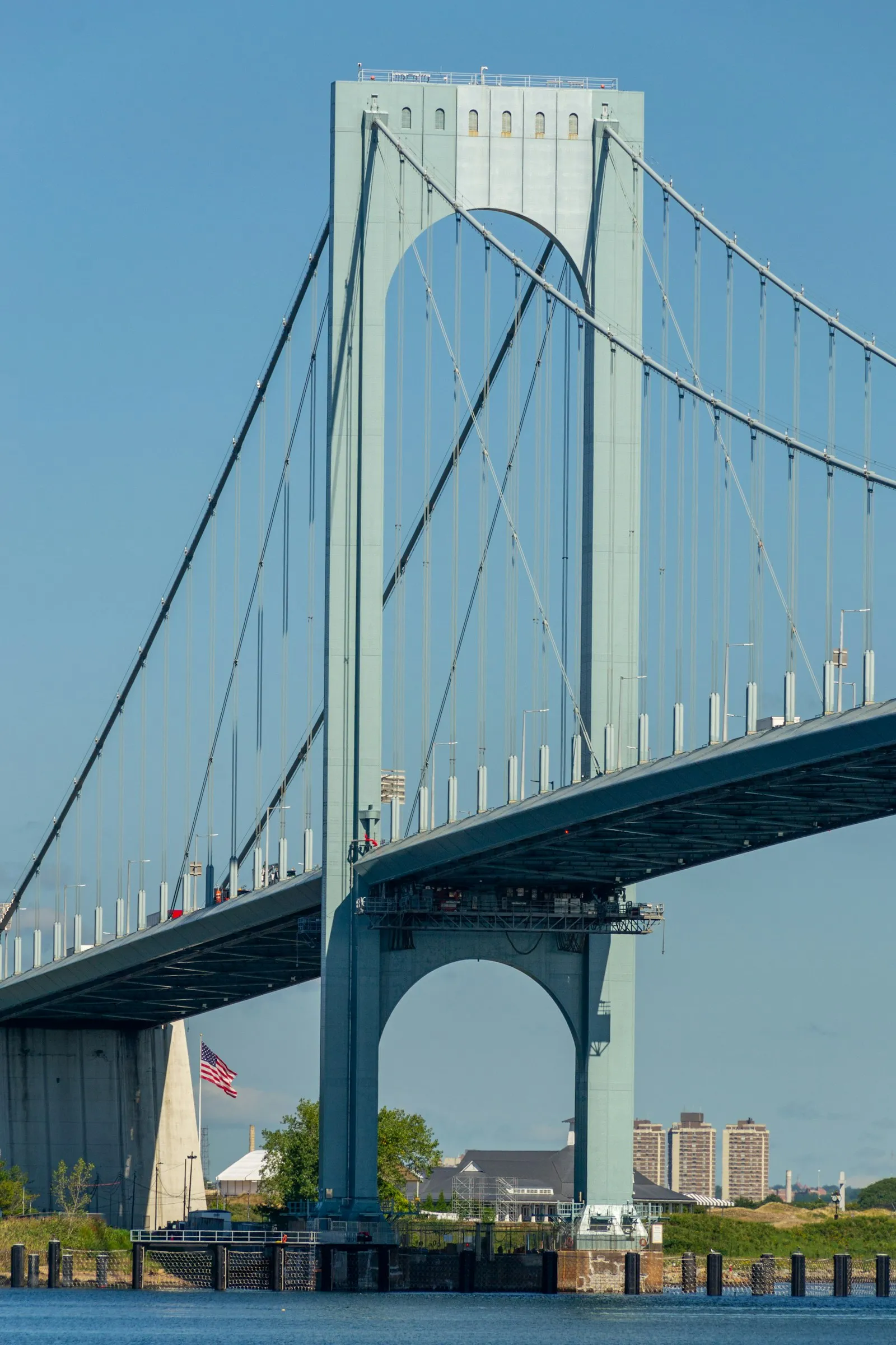 Bronx–Whitestone Bridge over the East River, seen from Whitestone, Queens