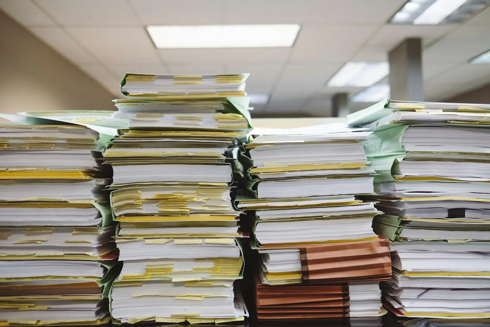 T-Bone Accident Lawyer in Bellerose – stacks of claim documents and records